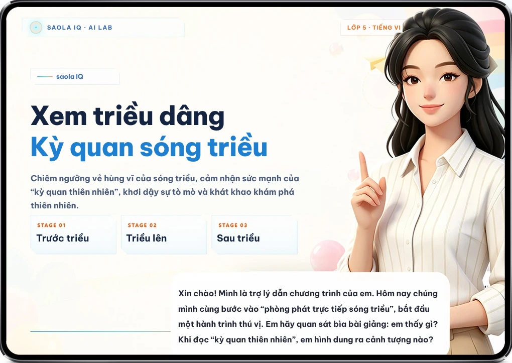 Ngữ văn: Xem triều dâng, khám phá sinh động do AI Agent dẫn dắt