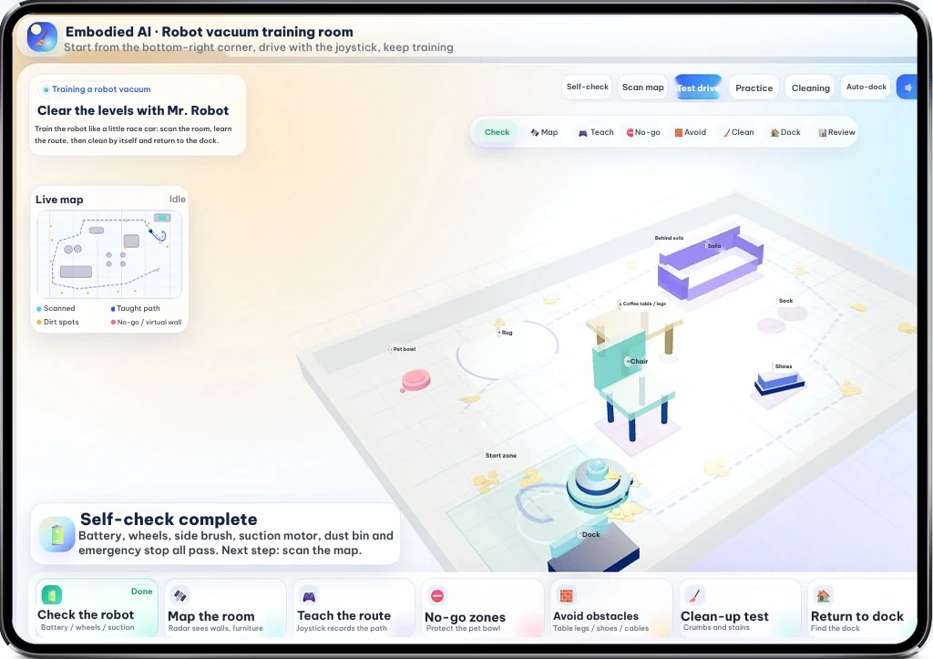 AI literacy: Robot vacuum cleaner
