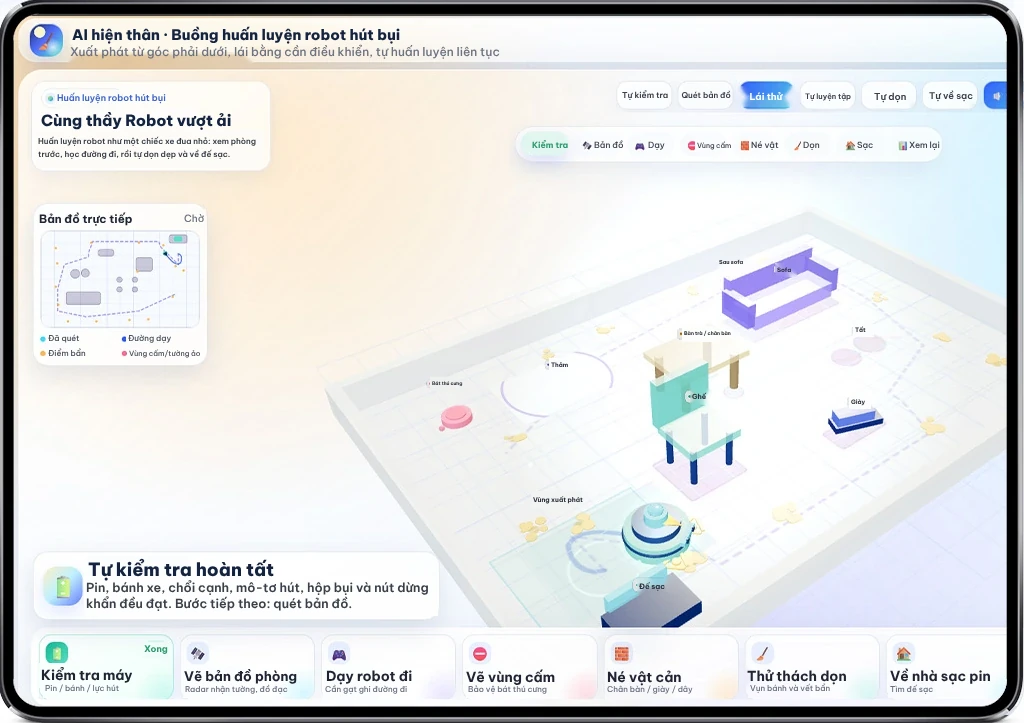 Năng lực AI: Robot hút bụi