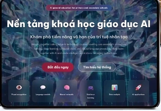 Giao diện nền tảng khoá học giáo dục AI